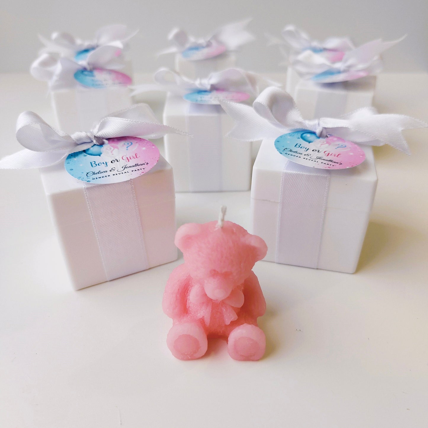 Teddy Bear, Gender Reveal Party Favors, Gender Reveal Baby Boy Or Girl, Gender Reveal Ideas Baby Shower, Baby Shower Favors, Bear Candle,