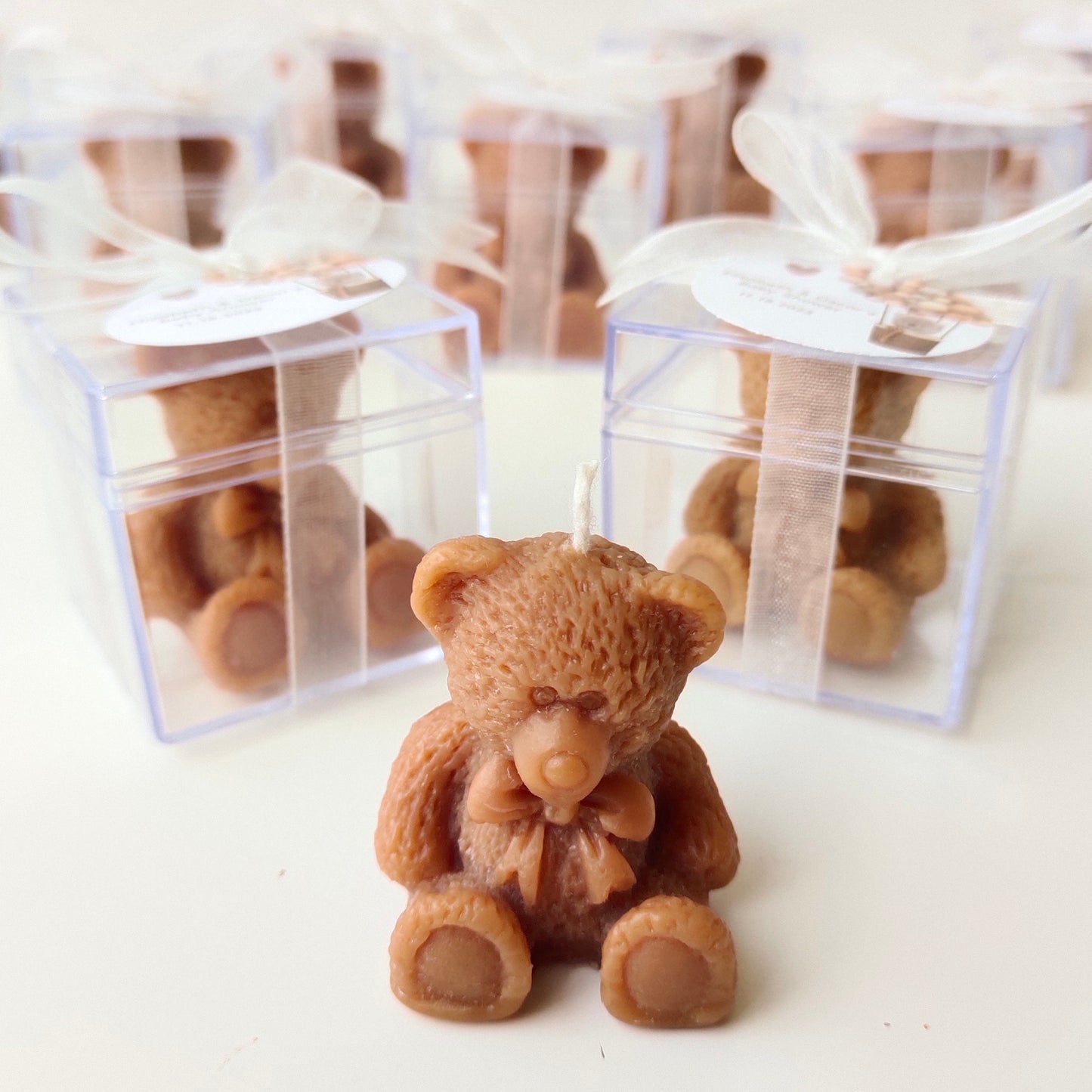 Adorable Teddy Bear Baby Shower Candle Pack - Make Your Celebration Shine (10 PCS.) Teddy Bear Baby Shower Candle Pack