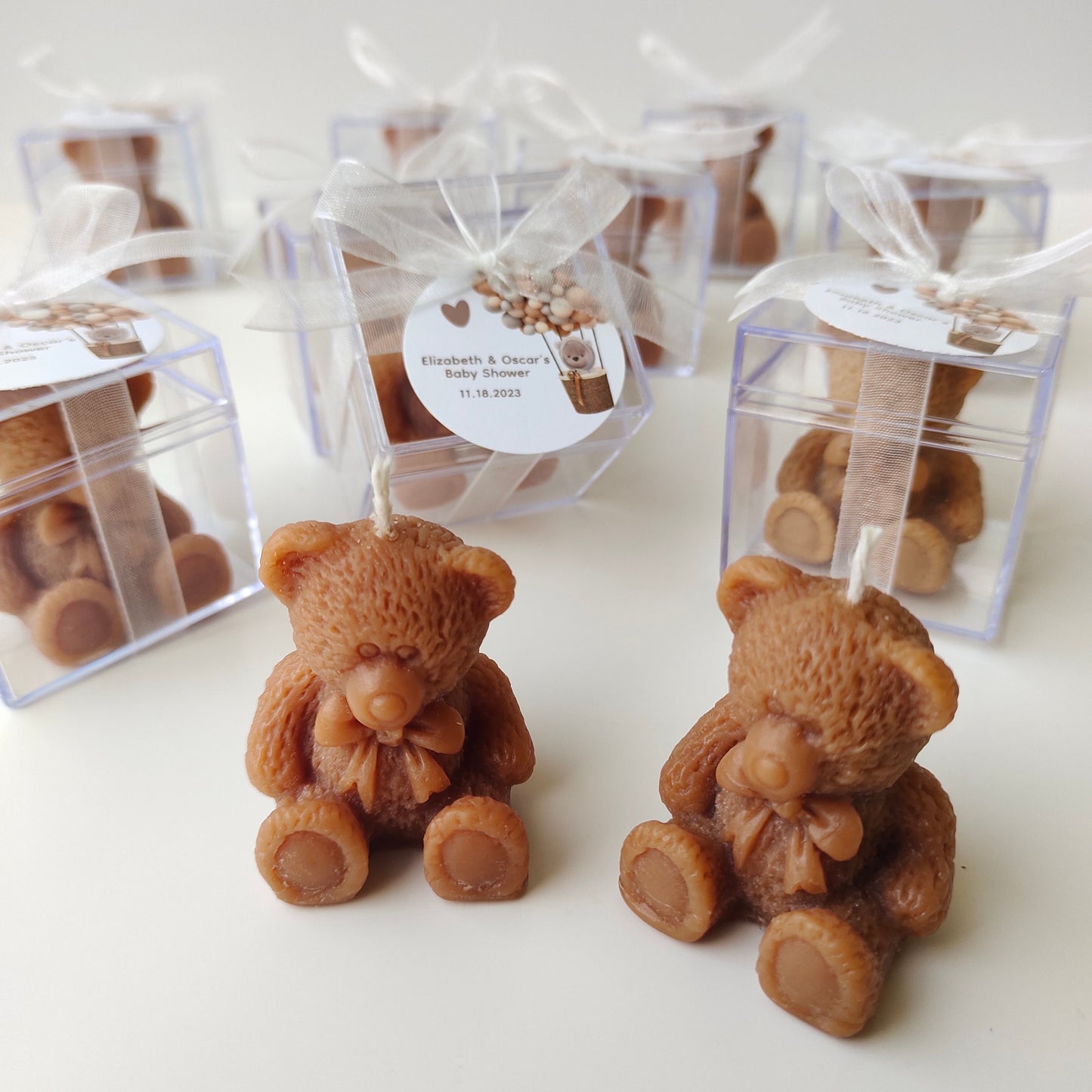 Adorable Teddy Bear Baby Shower Candle Pack - Make Your Celebration Shine (10 PCS.) Teddy Bear Baby Shower Candle Pack