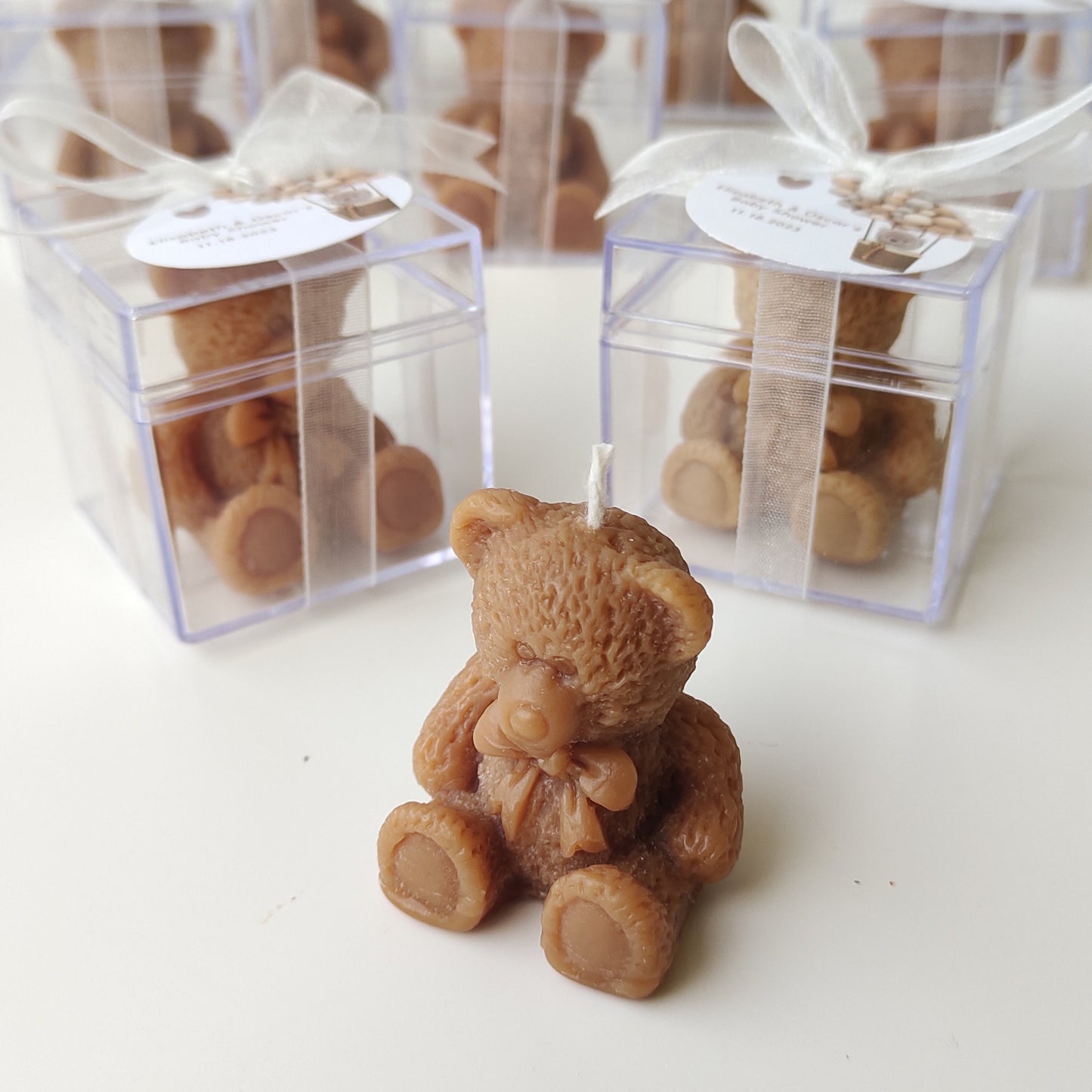 Adorable Teddy Bear Baby Shower Candle Pack - Make Your Celebration Shine (10 PCS.) Teddy Bear Baby Shower Candle Pack